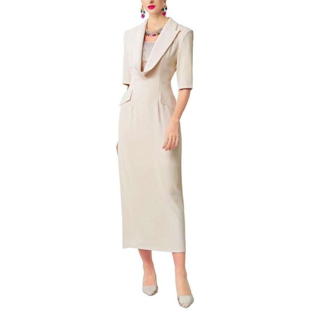 Burryco Womens Short Sleeve Midi Dress